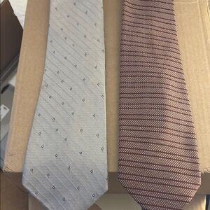 Tie bundle (2) DKNY and Alcione 100% silk